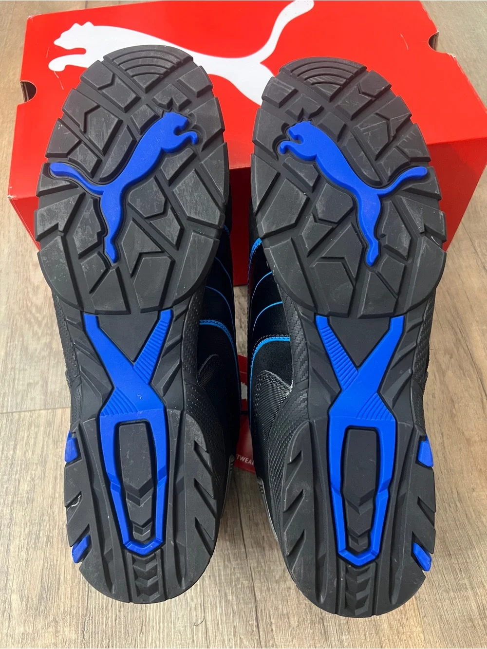 *NEW IN BOX* Puma Rio Low, Black and Blue Men's Safety Work Sneakers